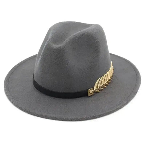 Simple Fashion Formal Occasion Couples Woolen Hats Large Brimmed Jazz