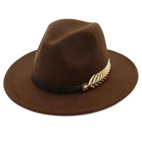 Simple Fashion Formal Occasion Couples Woolen Hats Large Brimmed Jazz
