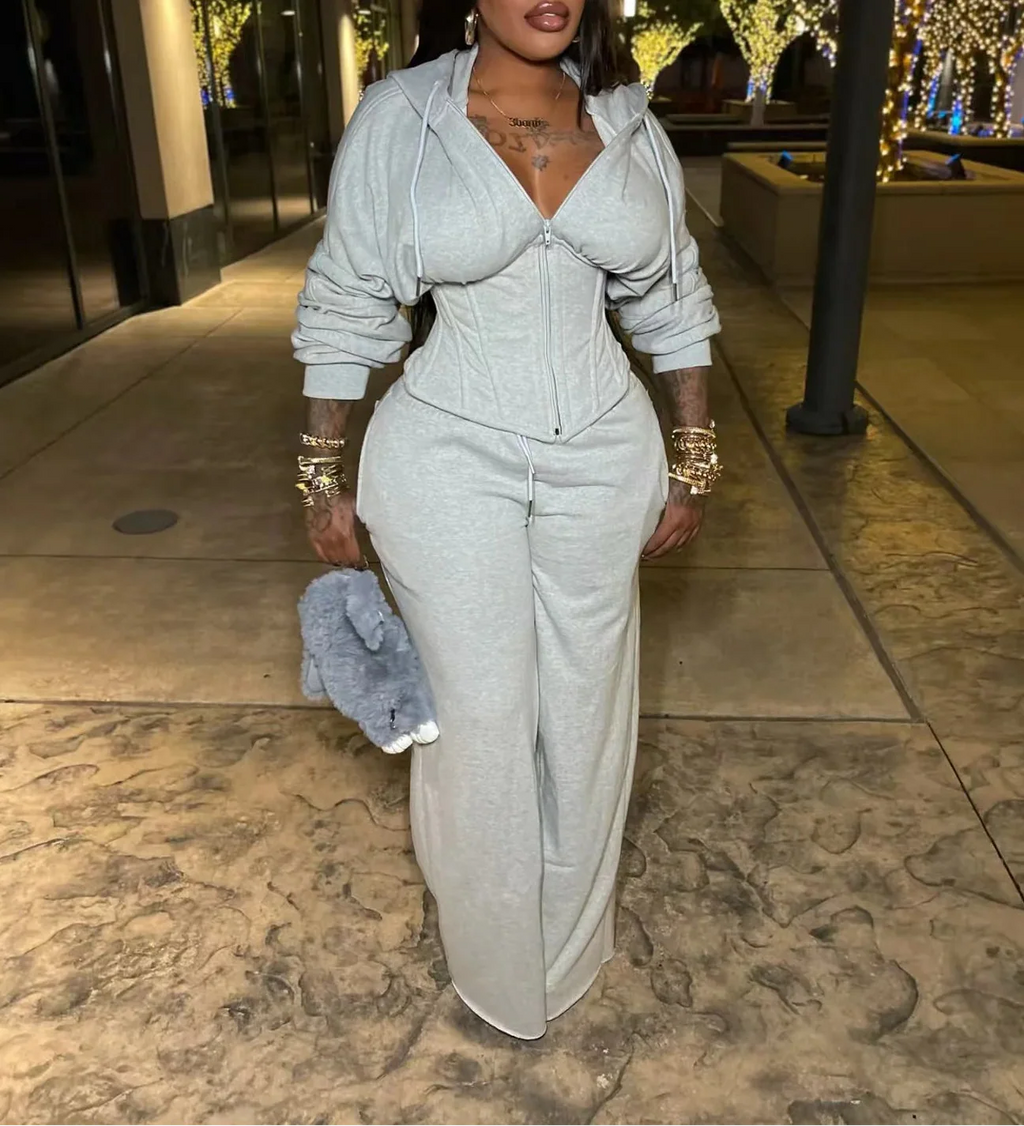 Hoodie Sweatsuit Pants Set