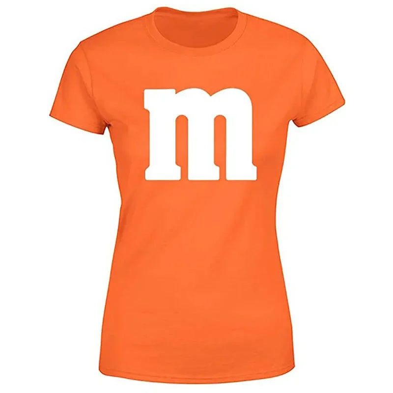 Letter M Halloween Costumes T-Shirt M Chocolate Candy Halloween Team