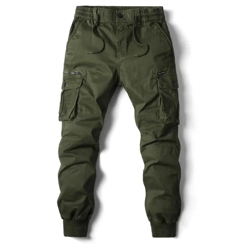 Mandotos Cargo Pants for Men Cotton Full Length Tactical Military Cargo Trousers Gray
