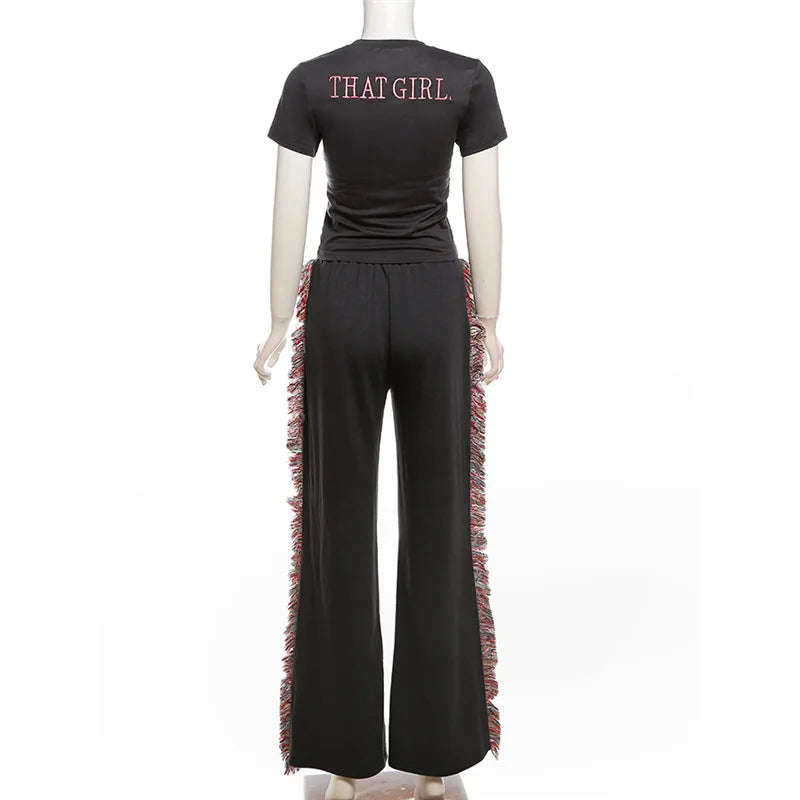 That Girl Two-Piece Fringe Pant Set