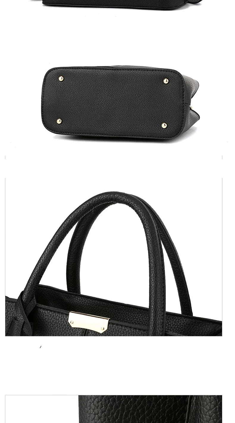 Women's Fashion Tote Handbag – PU Leather Zipper Purse | 5 Colors