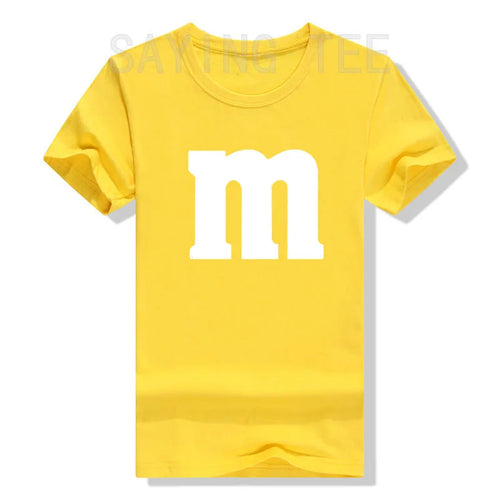 Letter M Halloween Costumes T-Shirt M Chocolate Candy Halloween Team