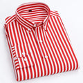 Men's Casual Shirt Long Sleeved Cotton Comfortable Breathable Plaid Striped