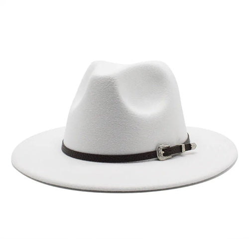 British Style Felt Jazz Fedora Hat 59-61CM Size Panama Trilby Hats For