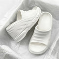 Women Fashion Summer 8 cm Chunky Sole Wedges Heels Flip Flops Casual