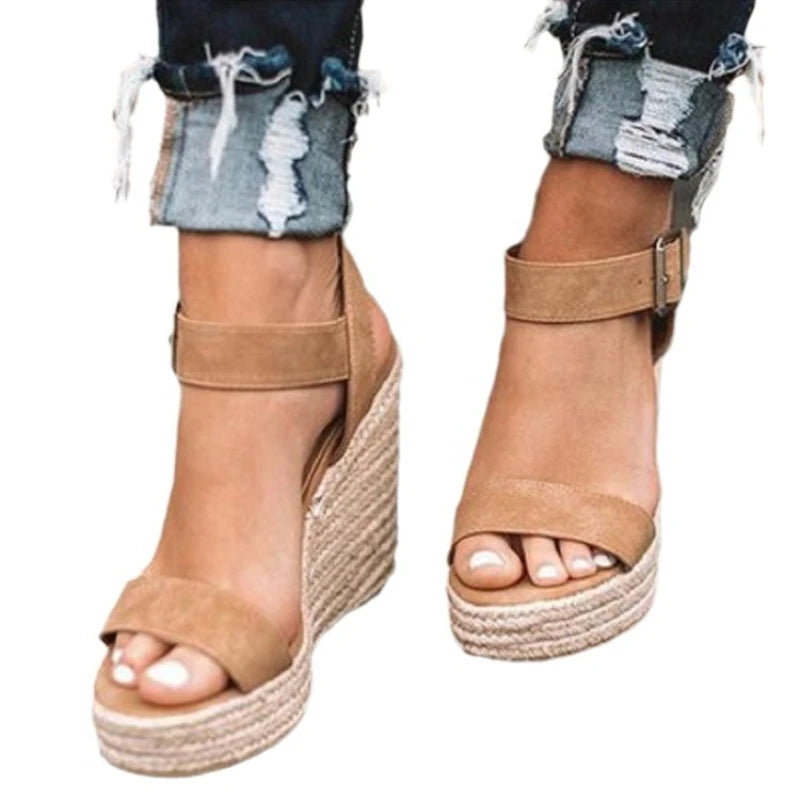 High Heels Women Leisure Wedge heel sandals 2024 New Summer Sandals