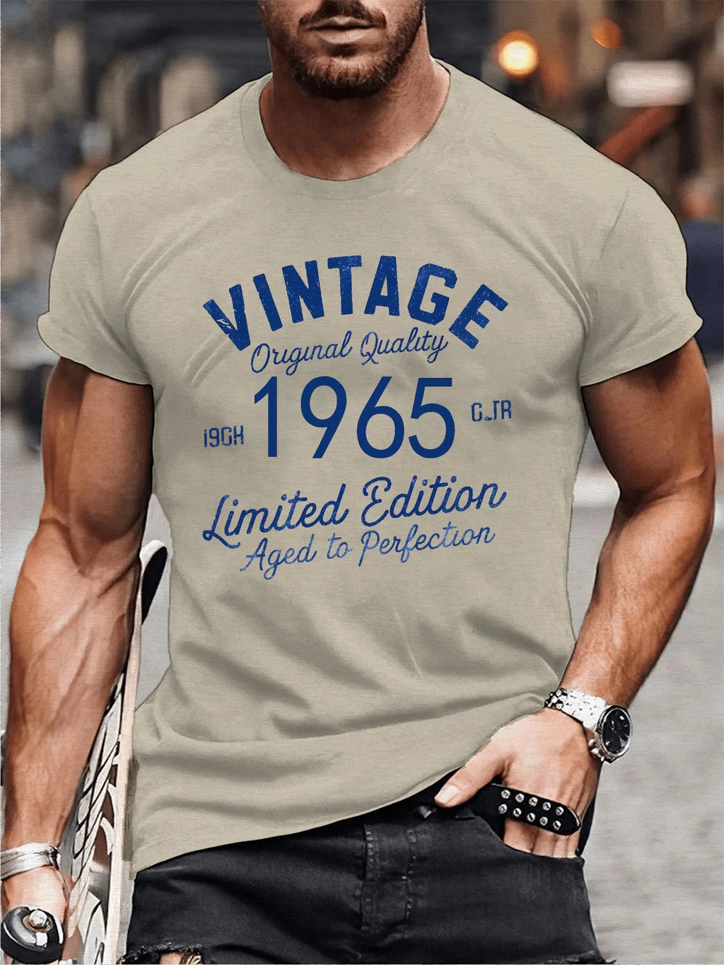 Men's summer 100 cotton fashionable casual loose plus size vintage