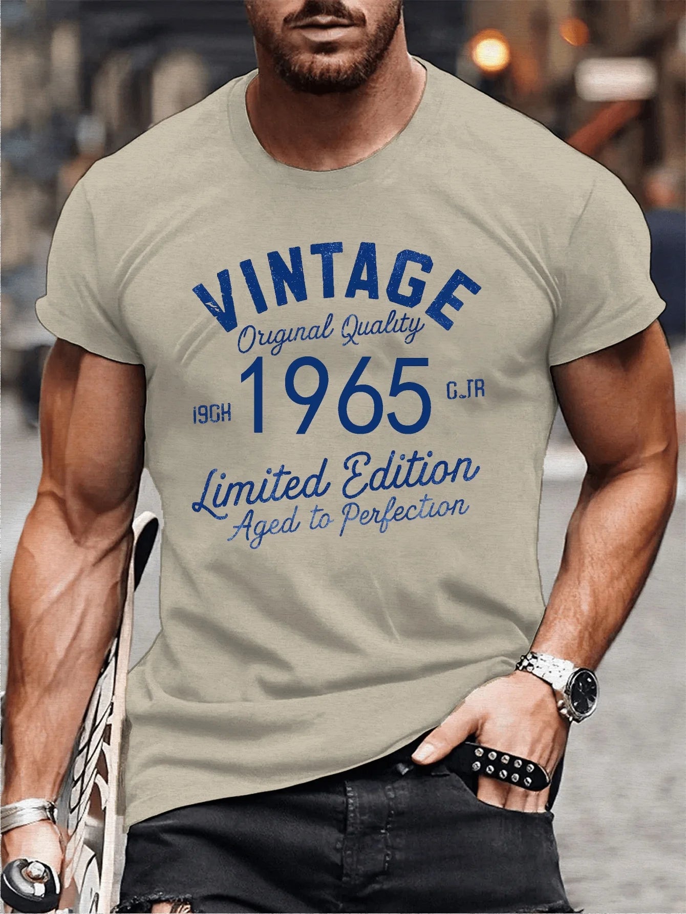 Men's summer 100 cotton fashionable casual loose plus size vintage