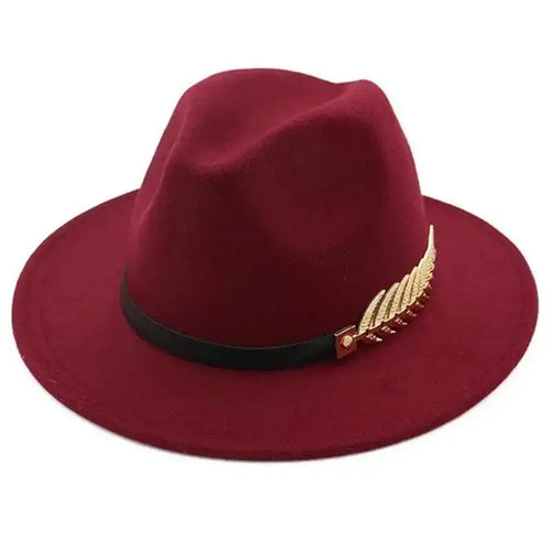Simple Fashion Formal Occasion Couples Woolen Hats Large Brimmed Jazz