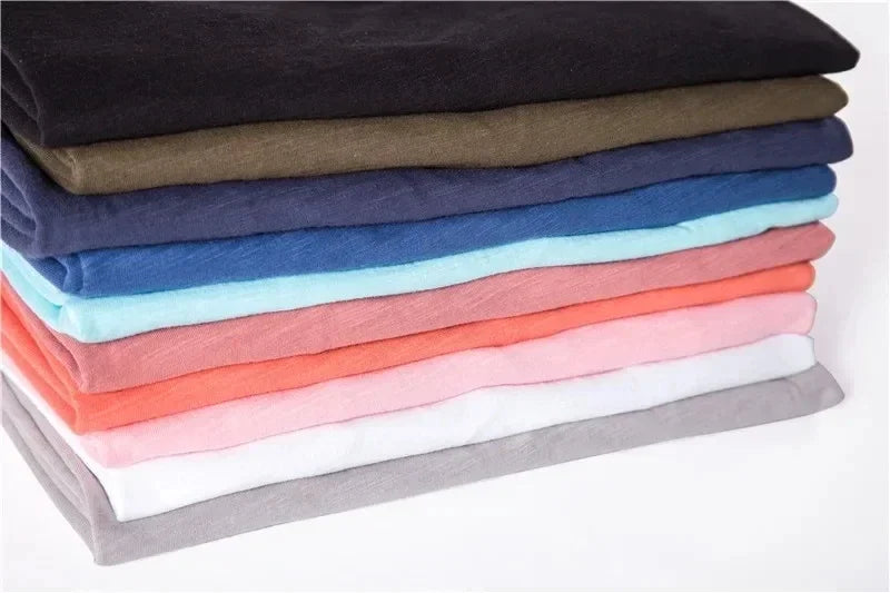 100% Cotton Men T Shirt Tops V Neck Thin Short Sleeve Tees Men Size S-5XL