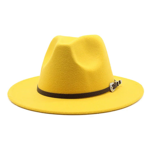 British Style Felt Jazz Fedora Hat 59-61CM Size Panama Trilby Hats For