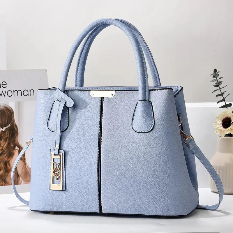 Women's Fashion Tote Handbag – PU Leather Zipper Purse | 5 Colors