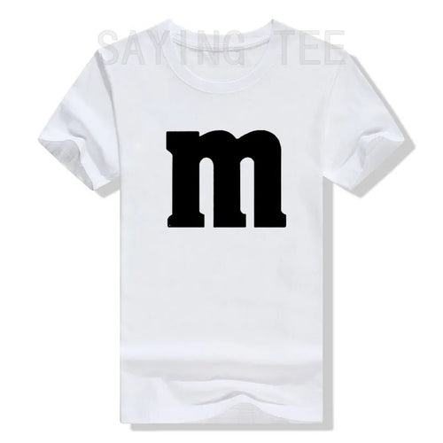 Letter M Halloween Costumes T-Shirt M Chocolate Candy Halloween Team