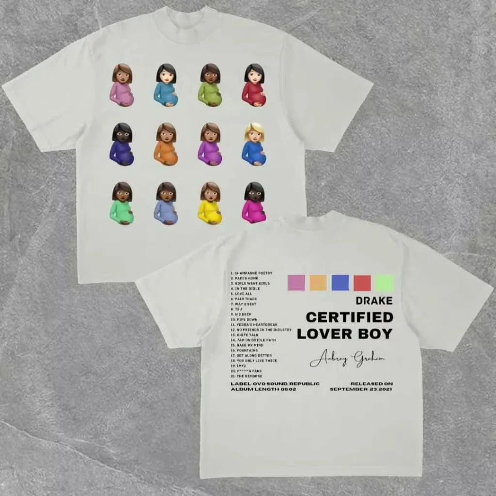 Plus Size Street Hype Culture T-Shirt CLB Album Boy Lover DRAKE