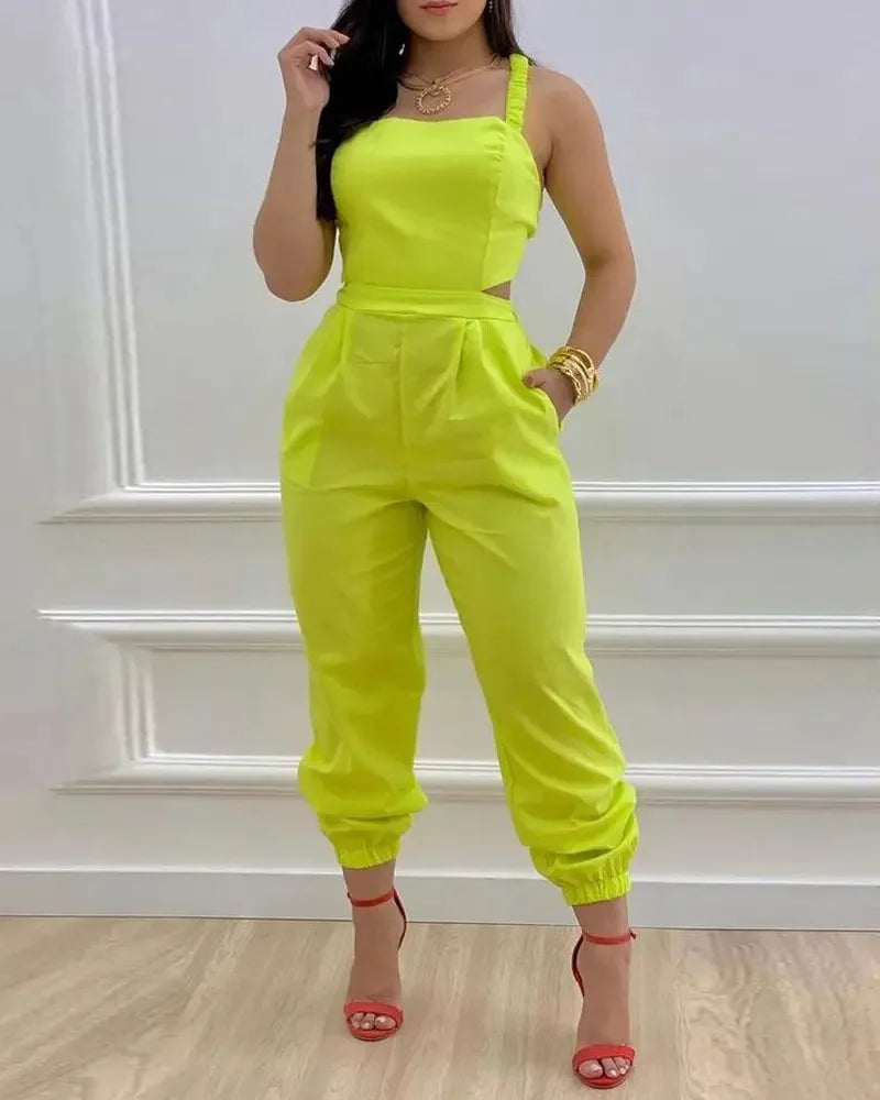 Summer Shoulder Strap Jumpsuit