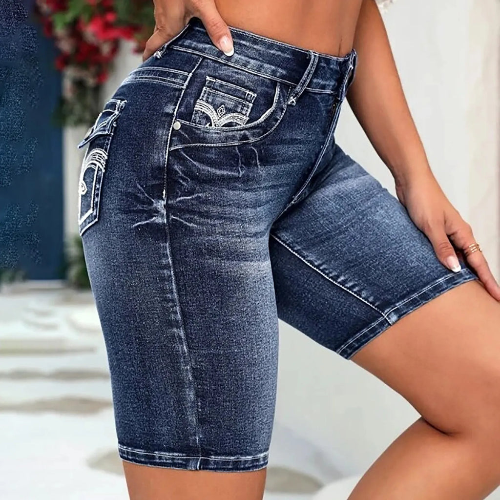 Women's High Waist Denim Shorts
