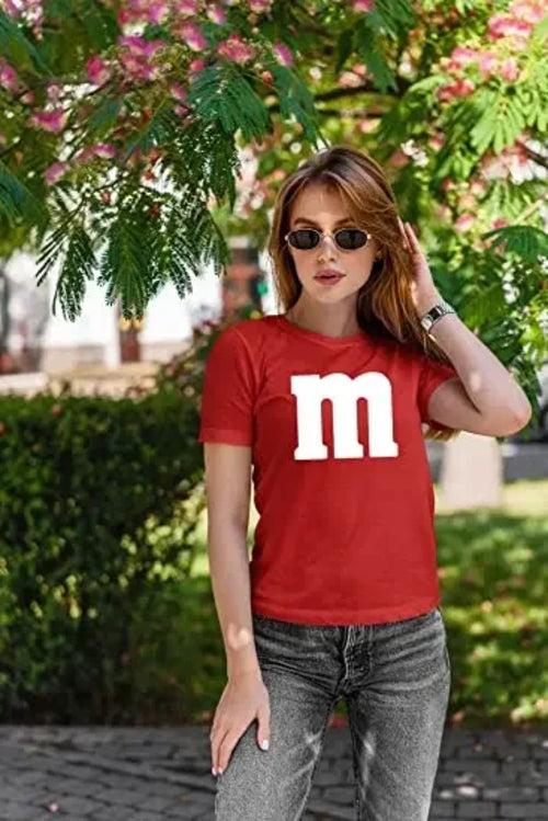 Letter M Halloween Costumes T-Shirt M Chocolate Candy Halloween Team