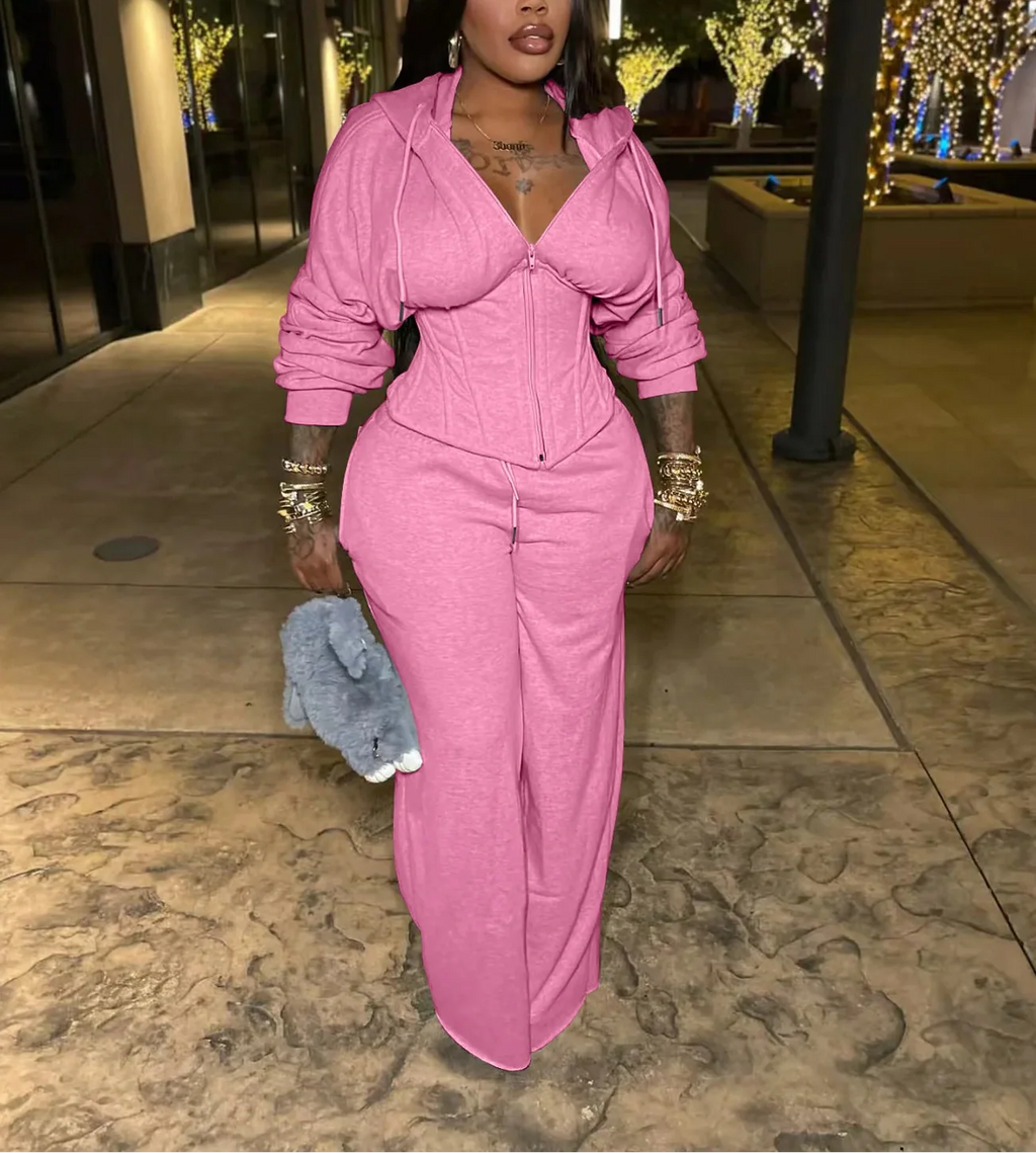 Hoodie Sweatsuit Pants Set