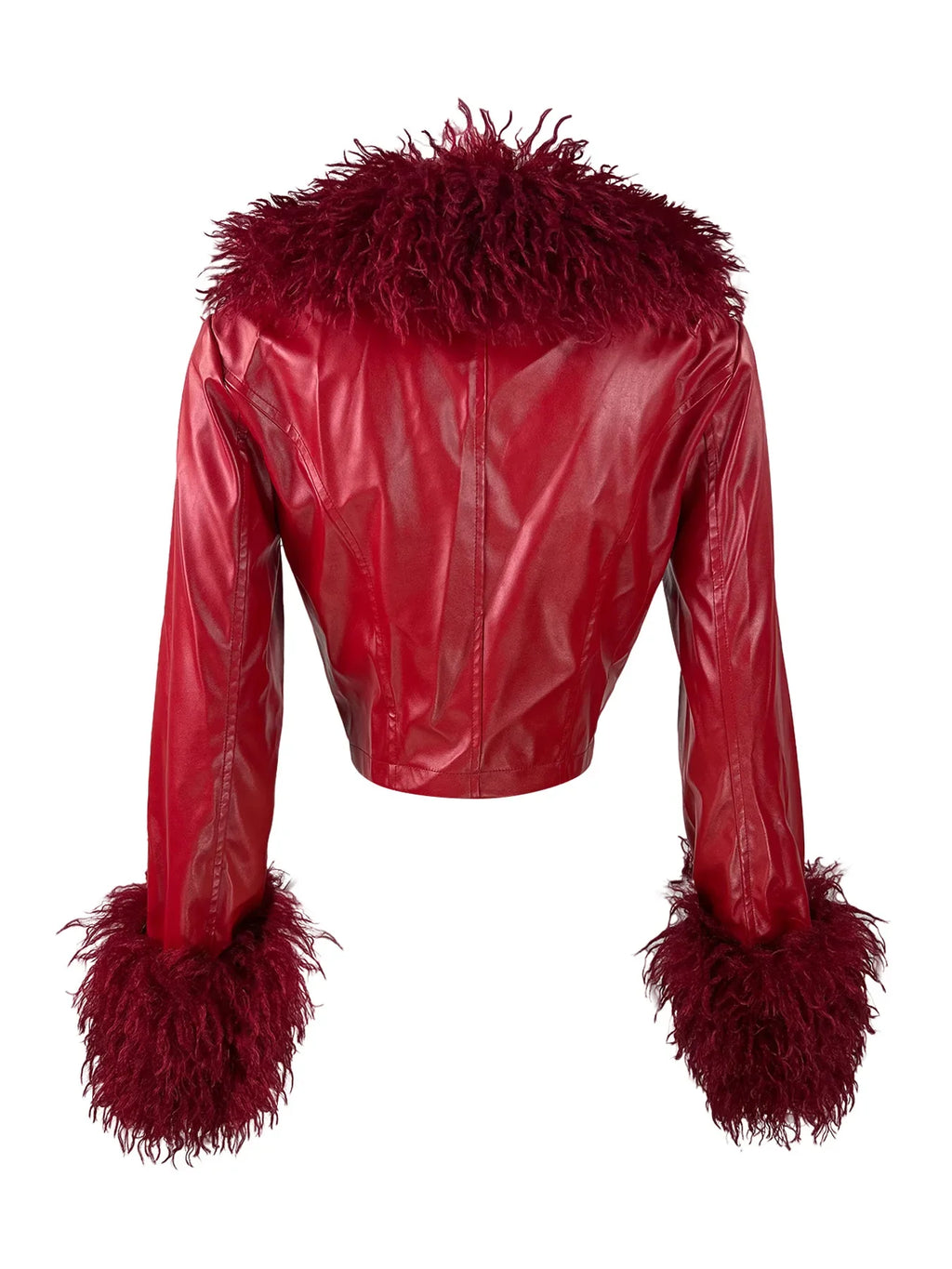Elegant Leather Fur Jacket