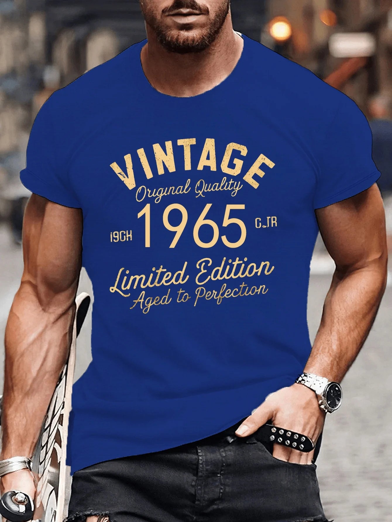 Men's summer 100 cotton fashionable casual loose plus size vintage