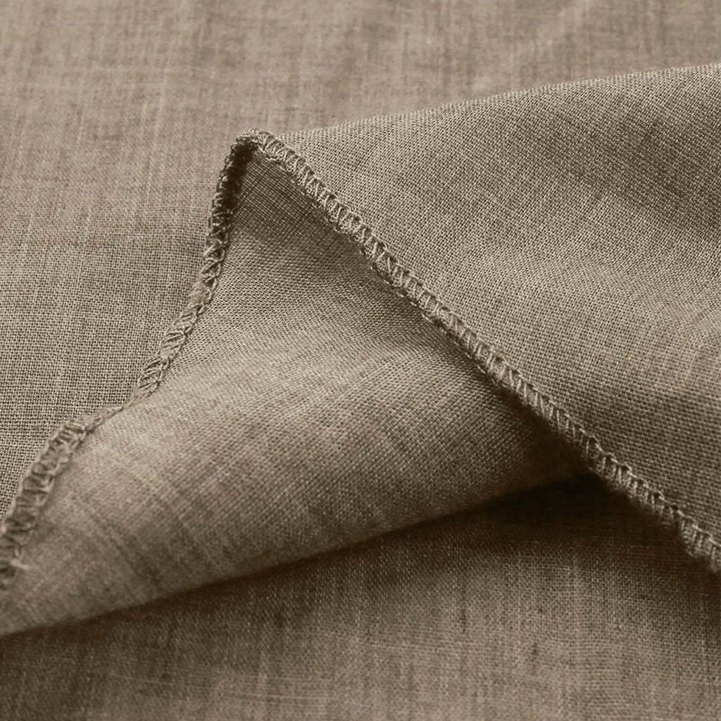 Vintage Cotton Linen Blouse - Casual Long Sleeve Shirt