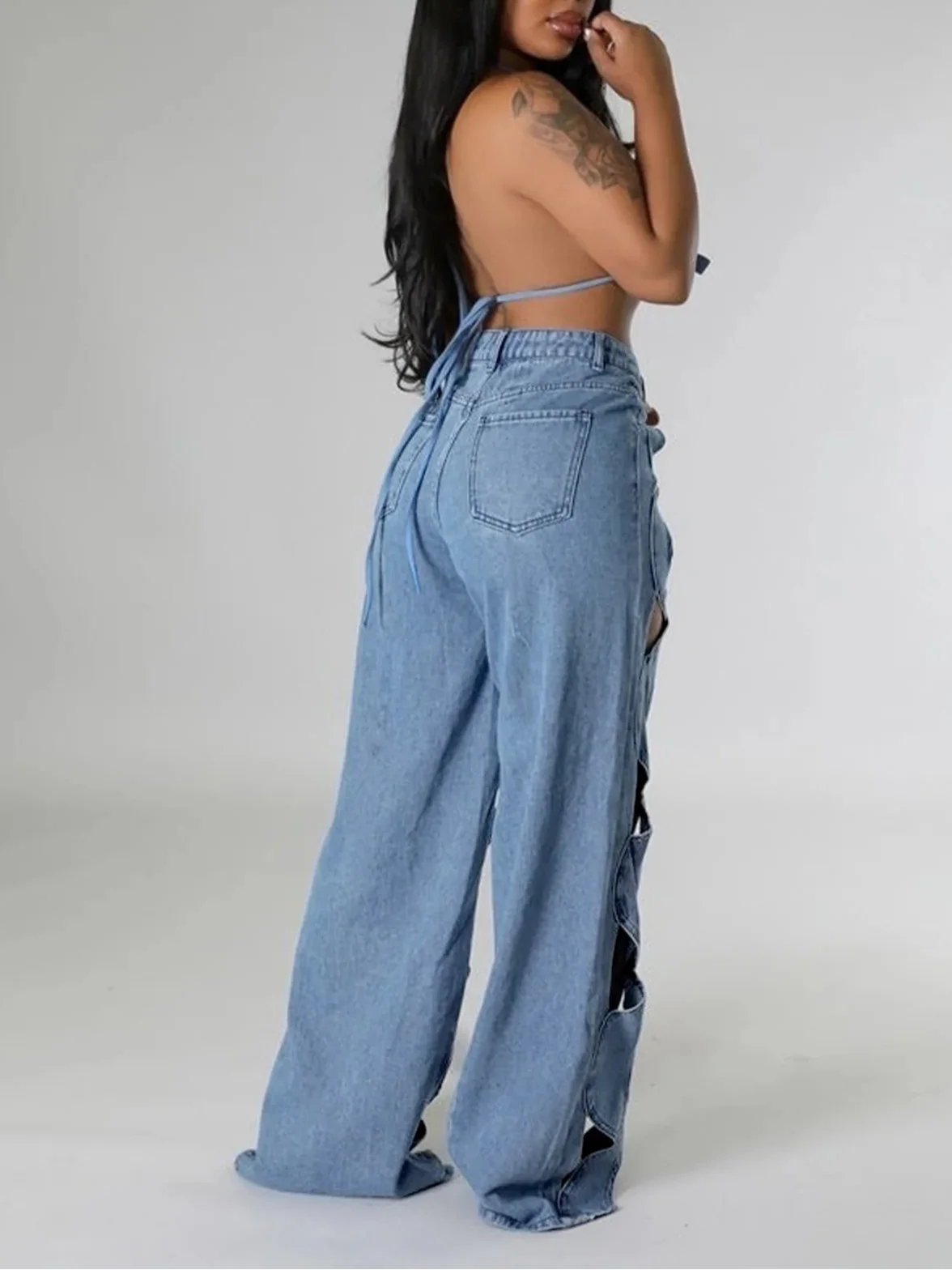 Cutout Hollow Out Jeans