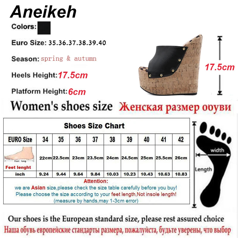 Aneikeh 2025 Summer Fashion Open Toe Sandals Platform Super High Heels