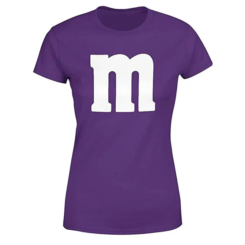 Letter M Halloween Costumes T-Shirt M Chocolate Candy Halloween Team