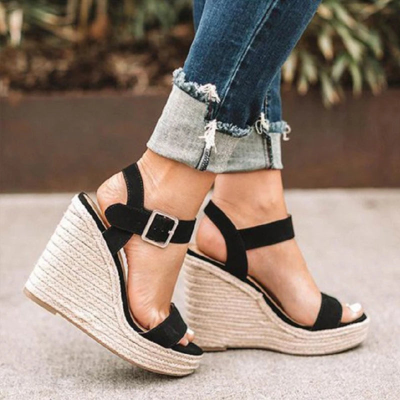 High Heels Women Leisure Wedge heel sandals 2024 New Summer Sandals