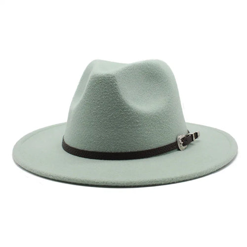 British Style Felt Jazz Fedora Hat 59-61CM Size Panama Trilby Hats For