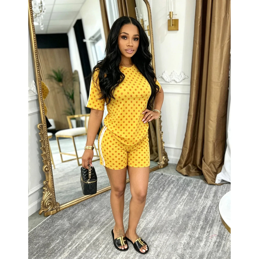 Polka Dot Loose Short Set