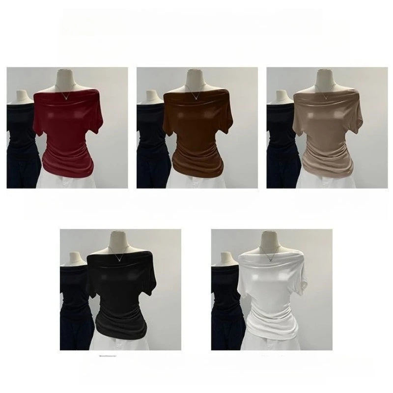 Summer Women's Slim Fit Multi Style Casual Fashion Short Sleeved