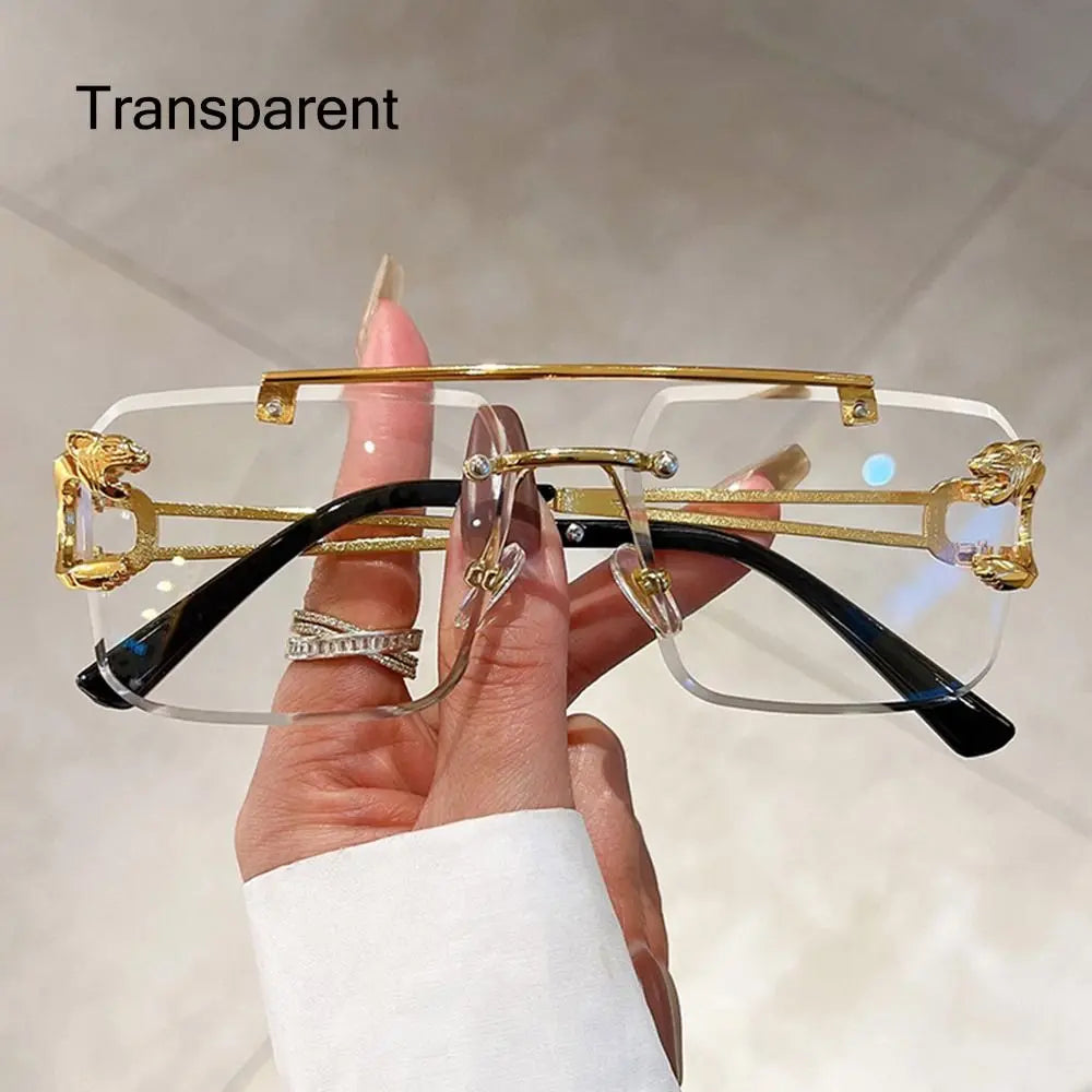 Cheetah Sun Glasses Shades Double Bridge Gradient UV400 Eyewear
