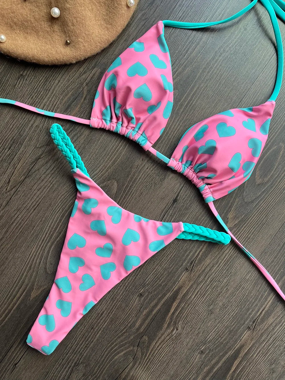 Leopard Print Brazilian Bikini Set - Two-Piece