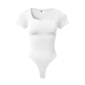 Women Plus Size Yoga Jumpsuit Seamless Square Neck T-shirt High