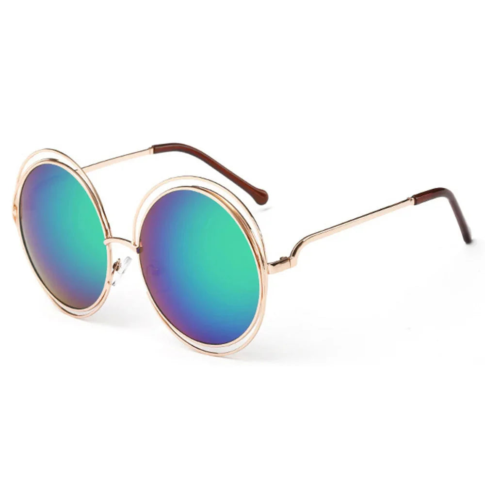 Radiant Gold Round Sunglasses
