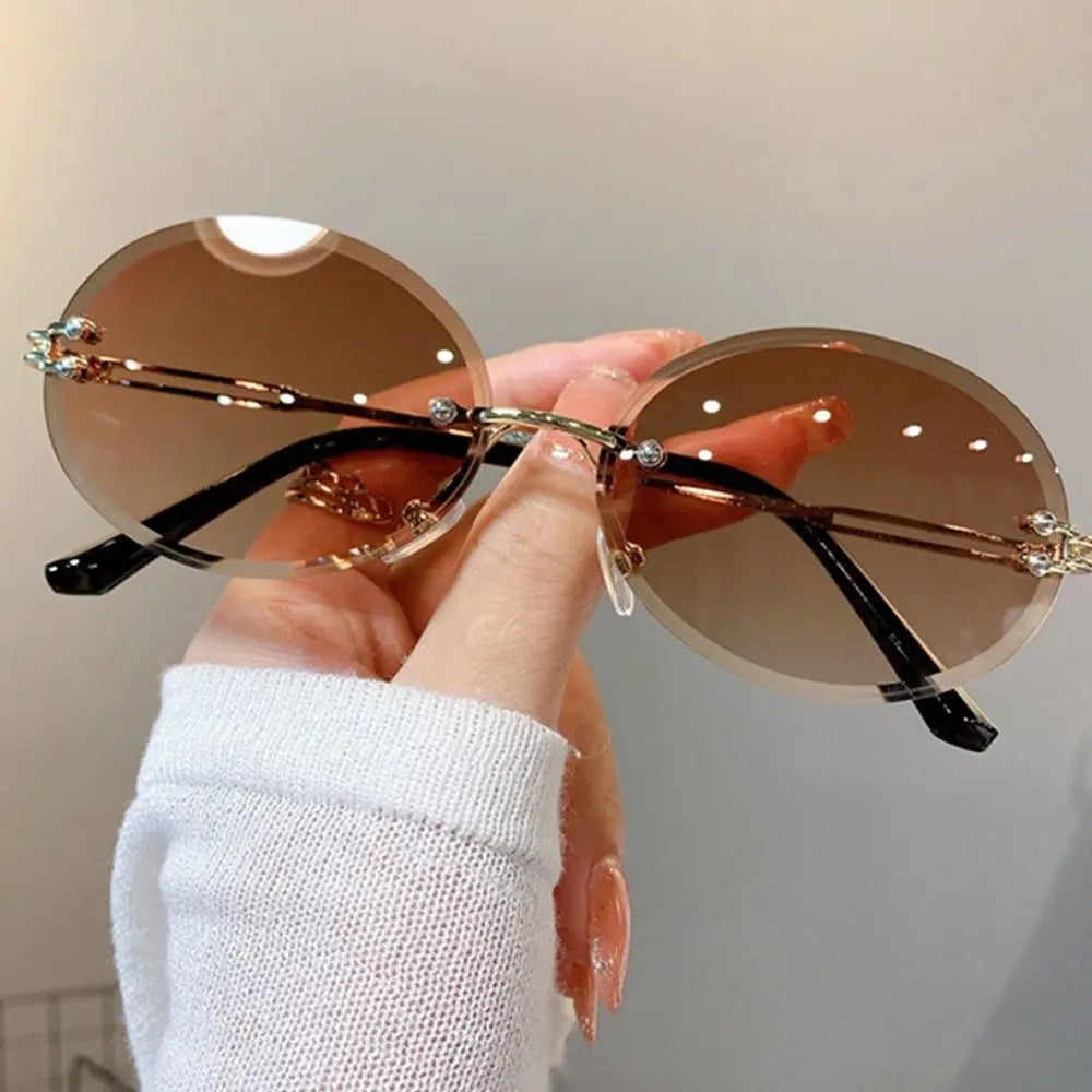 Cheetah Sun Glasses Shades Double Bridge Gradient UV400 Eyewear