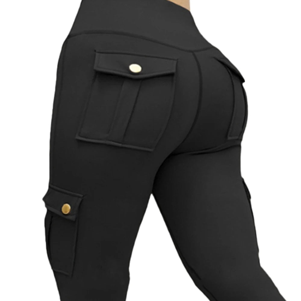 Plus Size Women's Butt Lift Leggings with Flap Pockets Women's Workout