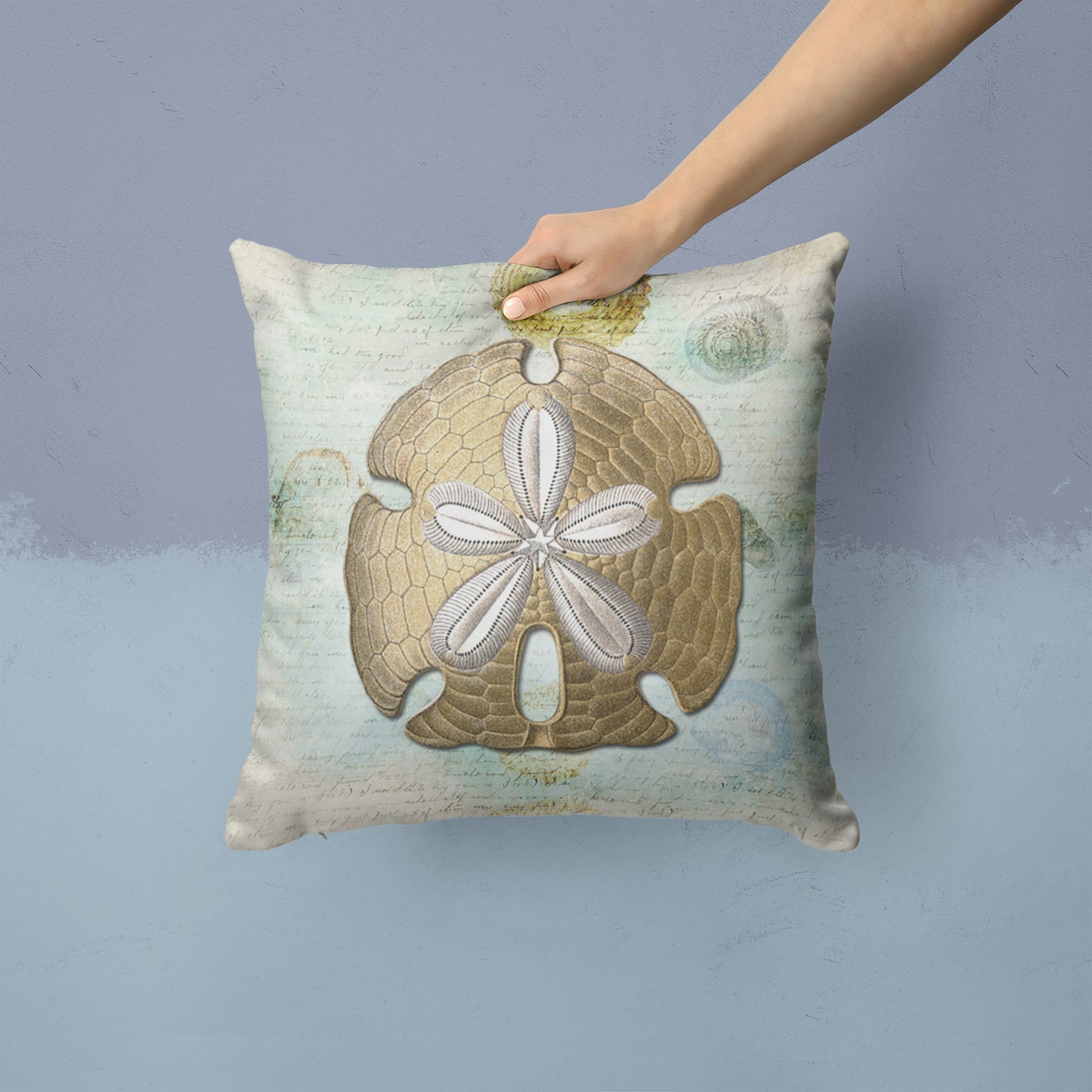 Sand Dollar Throw Pillow - 14x14 Decorative Pillow – Art for Your Home & Patio SB3025PW1414
