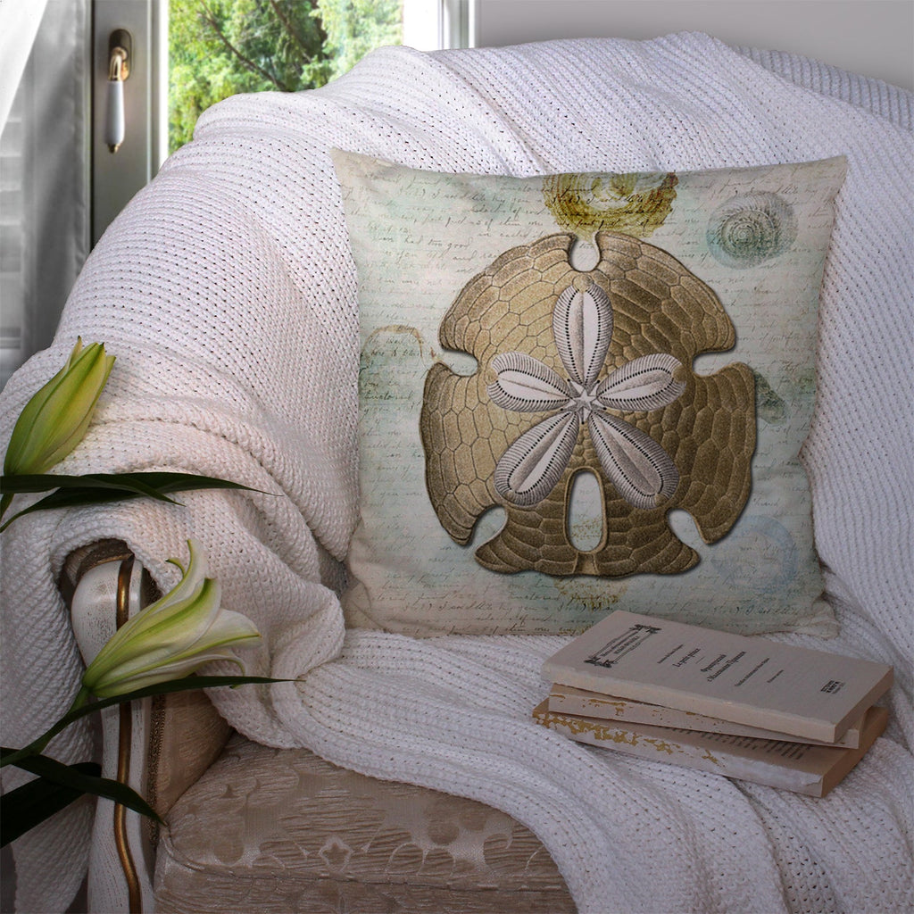 Sand Dollar Throw Pillow - 14x14 Decorative Pillow – Art for Your Home & Patio SB3025PW1414