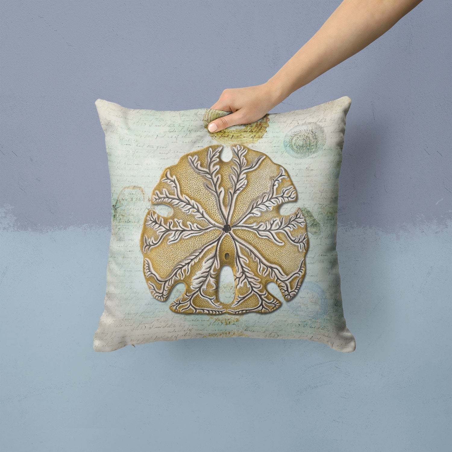 Sand Dollar Throw Pillow - 14x14 Decorative Pillow – Art for Your Home & Patio SB3026PW1414
