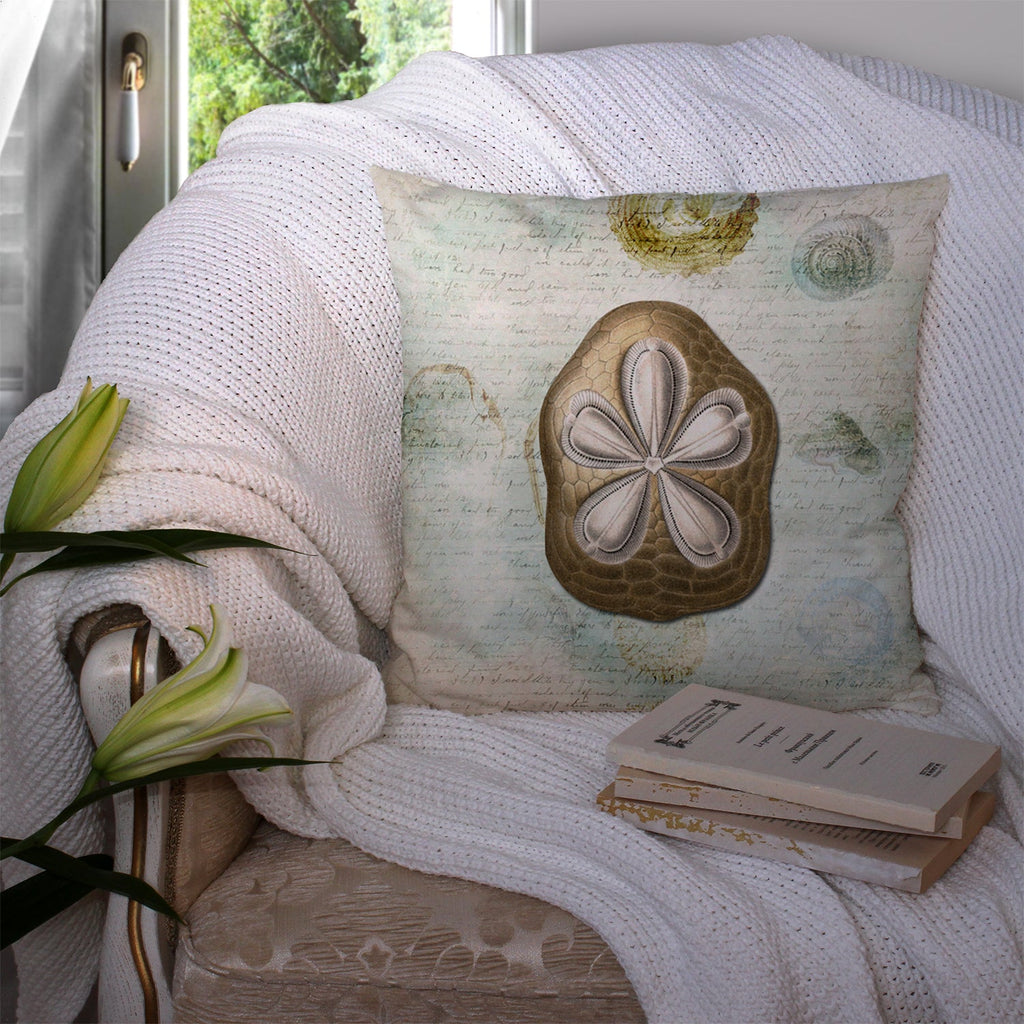 Sand Dollar Throw Pillow - 14x14 Decorative Pillow – Art for Your Home & Patio SB3027PW1414