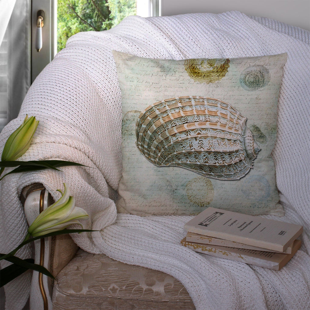 Shells Throw Pillow - 14x14 Decorative Pillow – Art for Your Home & Patio SB3029PW1414