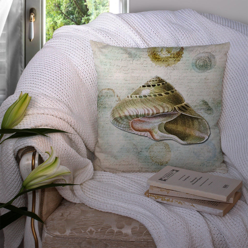 Shells Throw Pillow - 14x14 Decorative Pillow – Art for Your Home & Patio SB3030PW1414