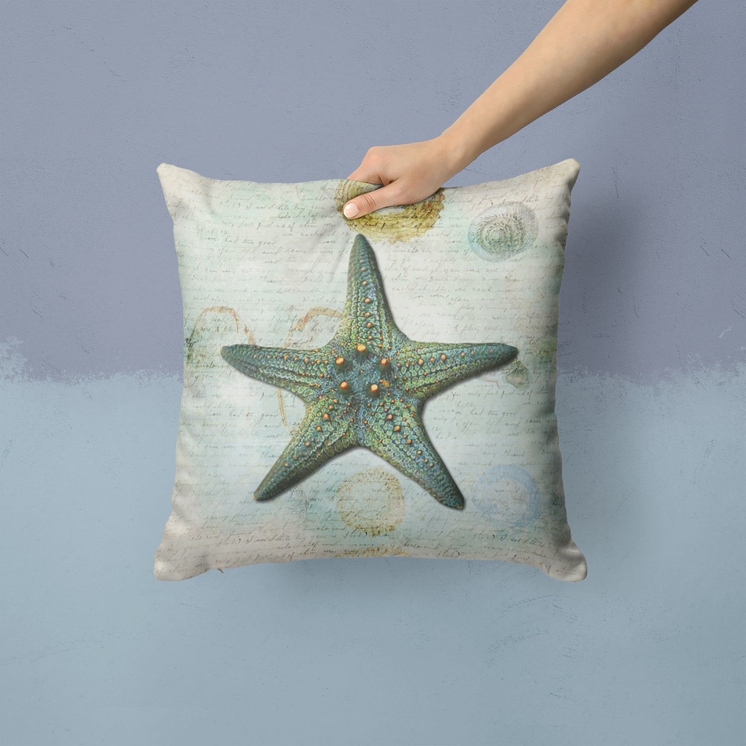 Starfish Throw Pillow - 14x14 Decorative Pillow – Art for Your Home & Patio SB3034PW1414