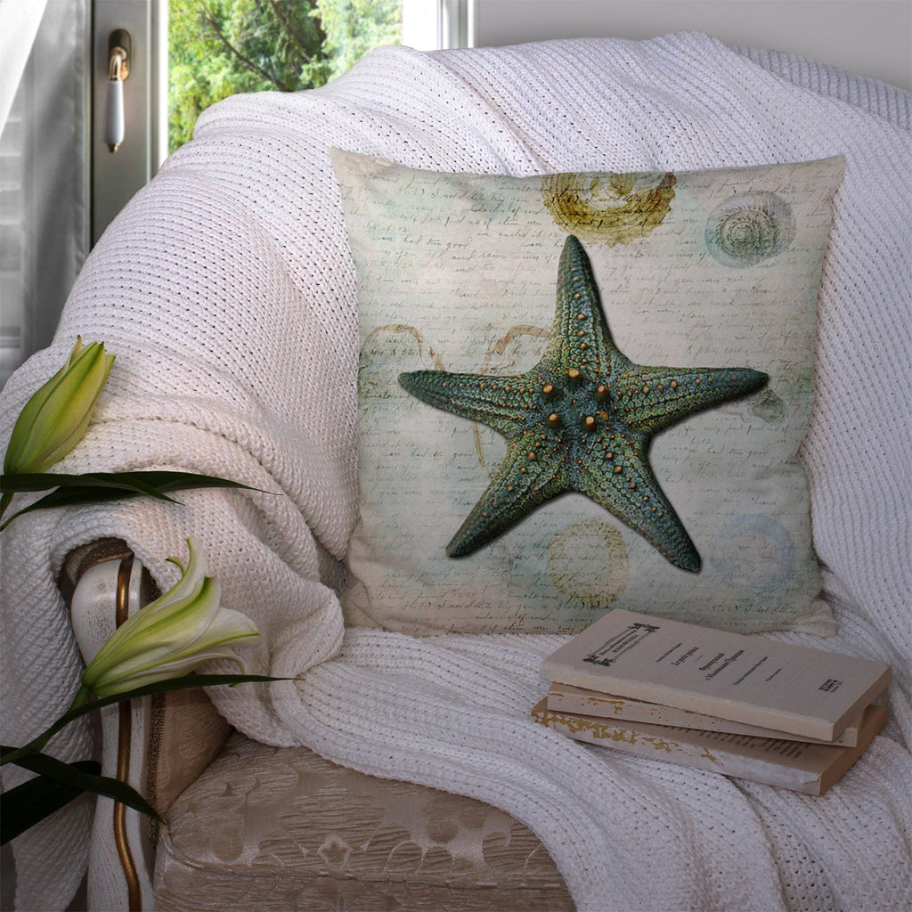 Starfish Throw Pillow - 14x14 Decorative Pillow – Art for Your Home & Patio SB3034PW1414