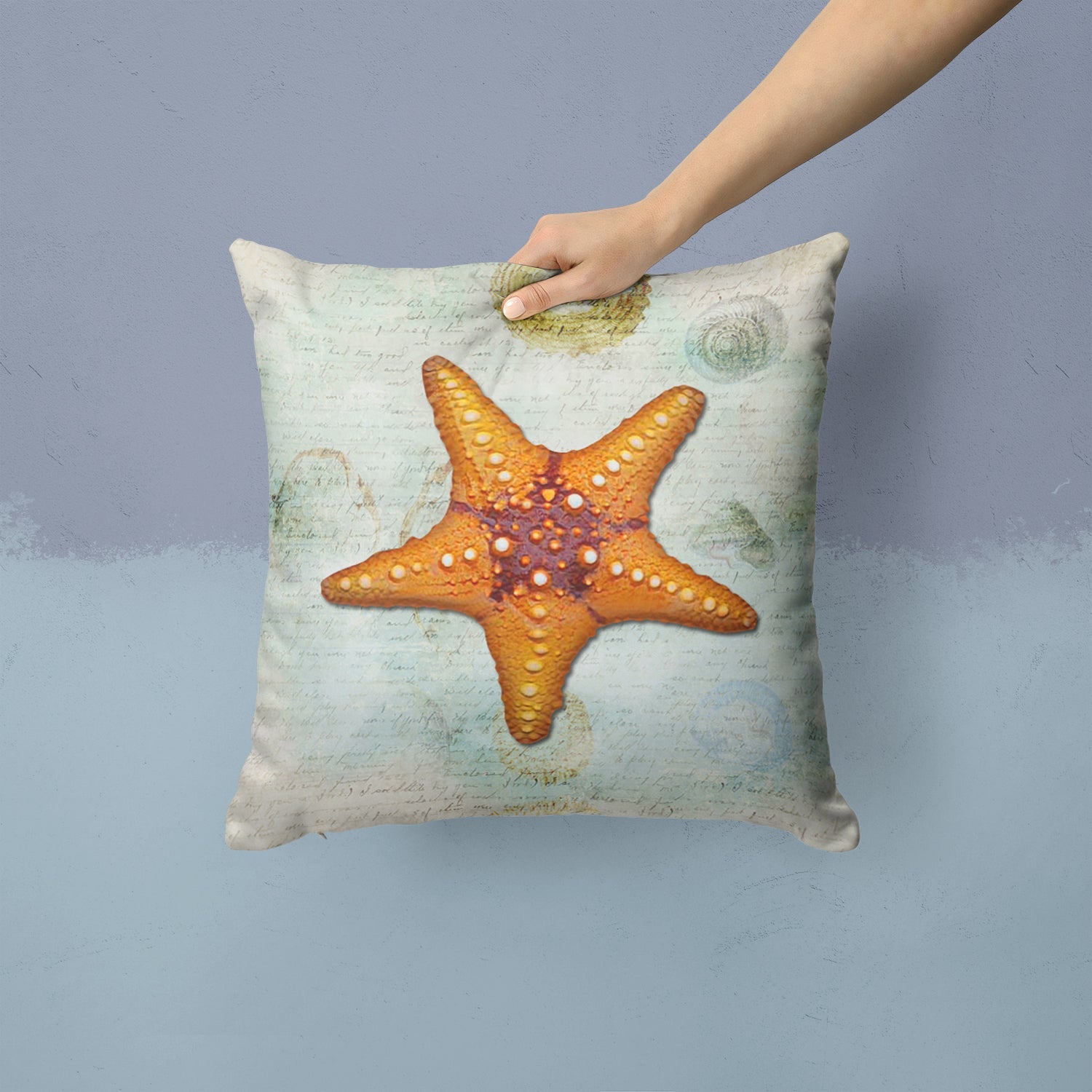 Starfish Throw Pillow - 14x14 Decorative Pillow – Art for Your Home & Patio SB3035PW1414