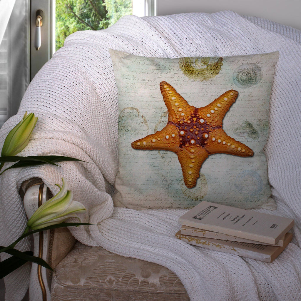 Starfish Throw Pillow - 14x14 Decorative Pillow – Art for Your Home & Patio SB3035PW1414